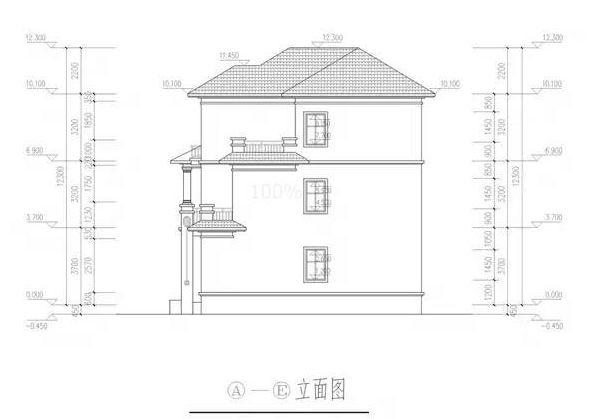 推薦一款三層的自建房，四開間的結構這樣的設計方案，帶立面效果圖，看起來更加的直觀!