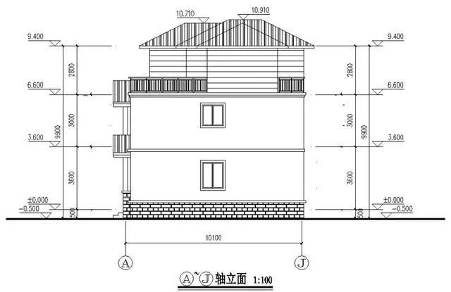 。今天推薦的三層自建房屋占地110平方米。室內(nèi)設(shè)計包括一個主房間，一個農(nóng)具室，一個消防室和一個陽臺。這在農(nóng)村地區(qū)是非常必要和實用的。