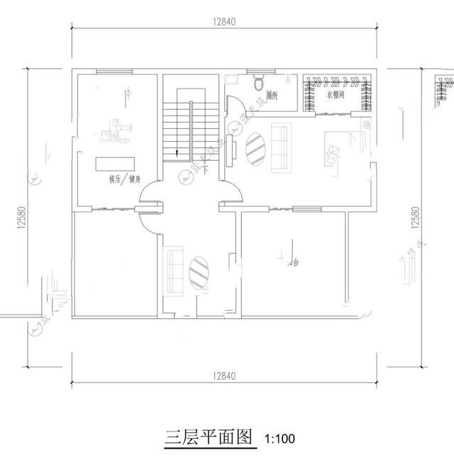 　圖紙推薦：12.8mx12.2m三層新中式圖紙，2020經(jīng)典之作，喜歡來欣賞吧！