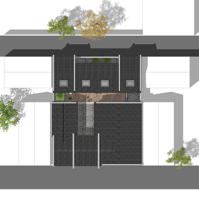 　別墅設(shè)計(jì)：一層緊湊型四合院，面積利用率高，適合在農(nóng)村地區(qū)修建。