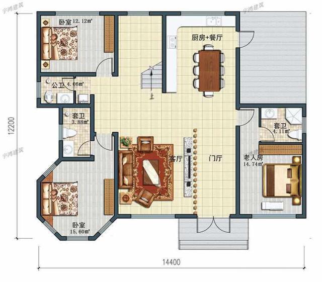 今天，我推薦這種非常大氣和實(shí)用的兩層鄉(xiāng)村別墅類型。建造它不僅能挽回面子，還能讓你更加輝煌。