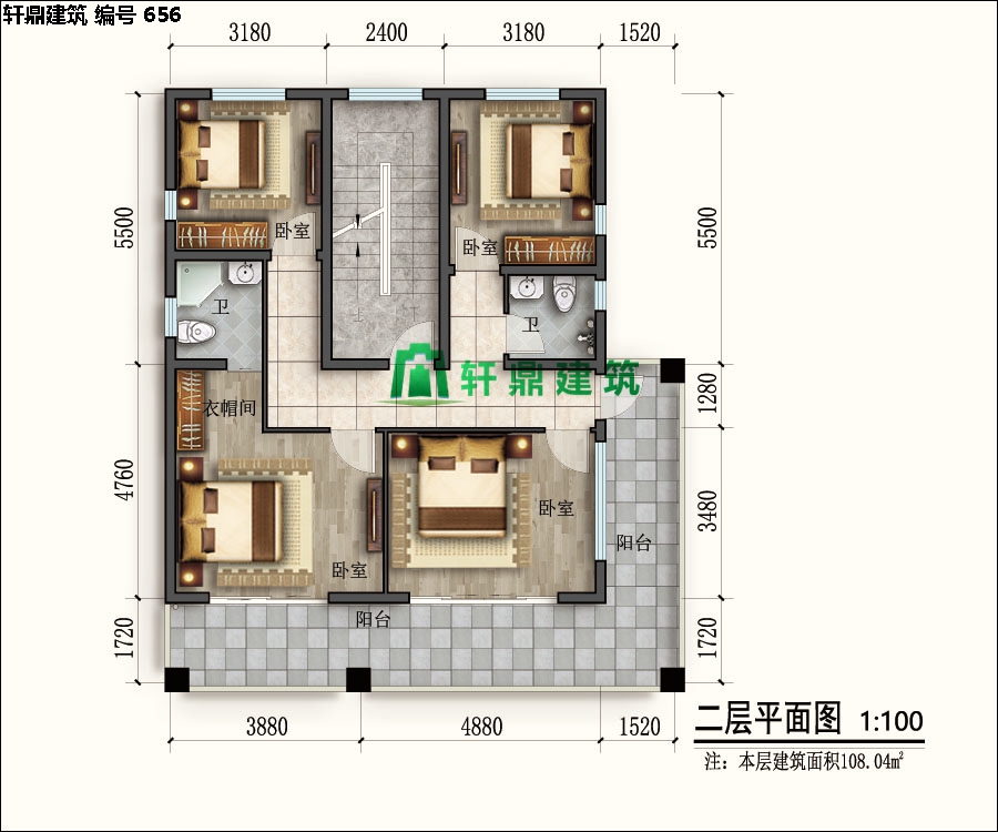 經(jīng)典四層紅磚別墅設(shè)計(jì)施工全套圖紙02.jpg