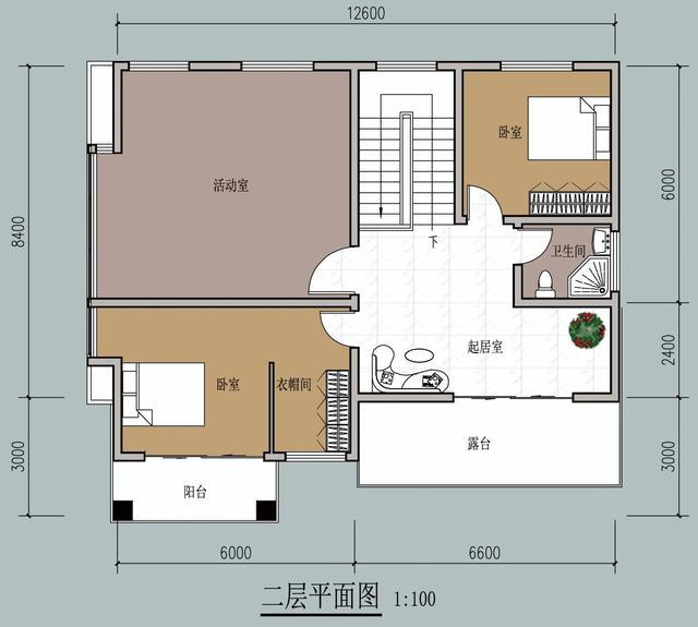 農(nóng)村自建的二樓帶車庫(kù)的別墅