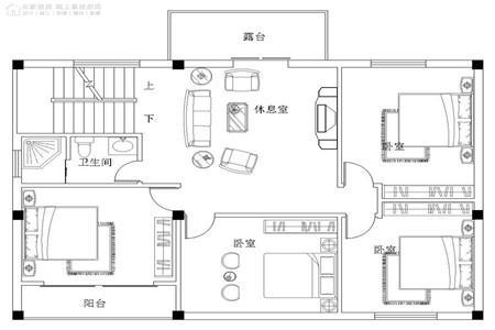 100平方米小戶型農(nóng)村自營住宅設(shè)計圖