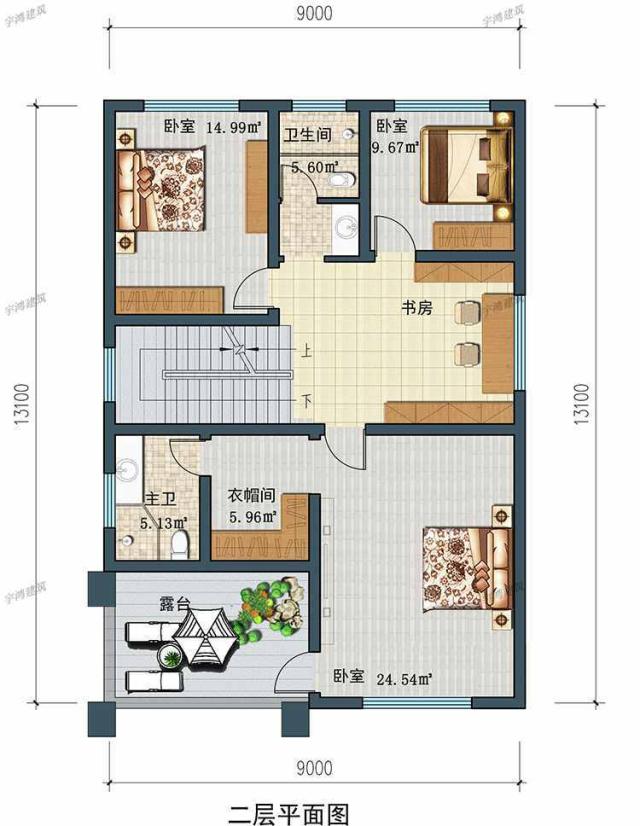 附有車(chē)庫(kù)的豪華的3層住宅設(shè)計(jì)圖