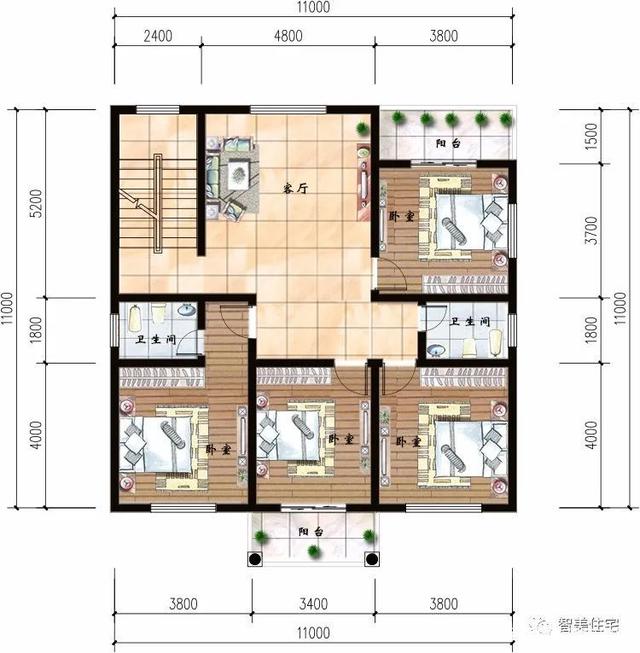   中式和簡歐式設(shè)計的別墅