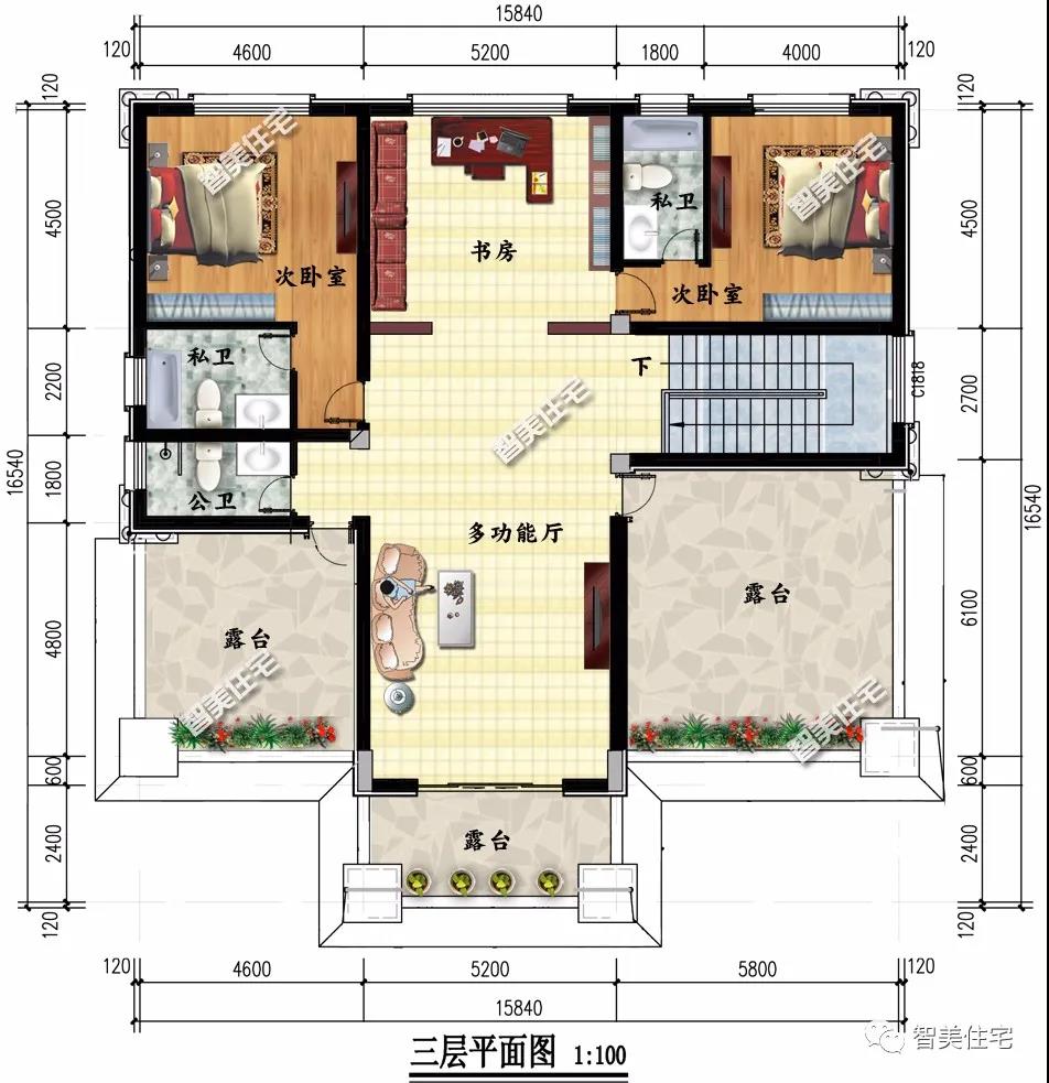 帶有地下室設(shè)計的鄉(xiāng)村別墅