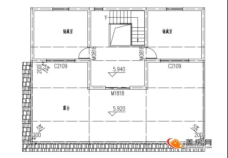 農(nóng)村二樓半建造住宅設(shè)計圖