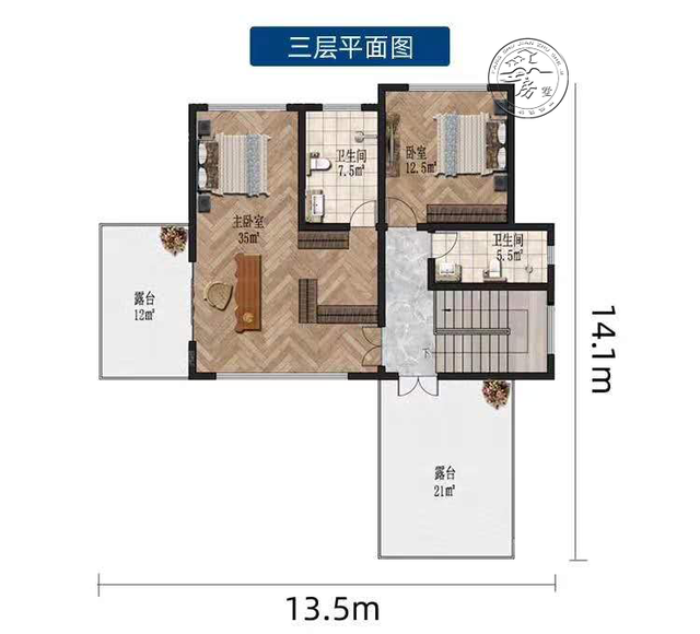 現(xiàn)代風格3層優(yōu)雅的別墅