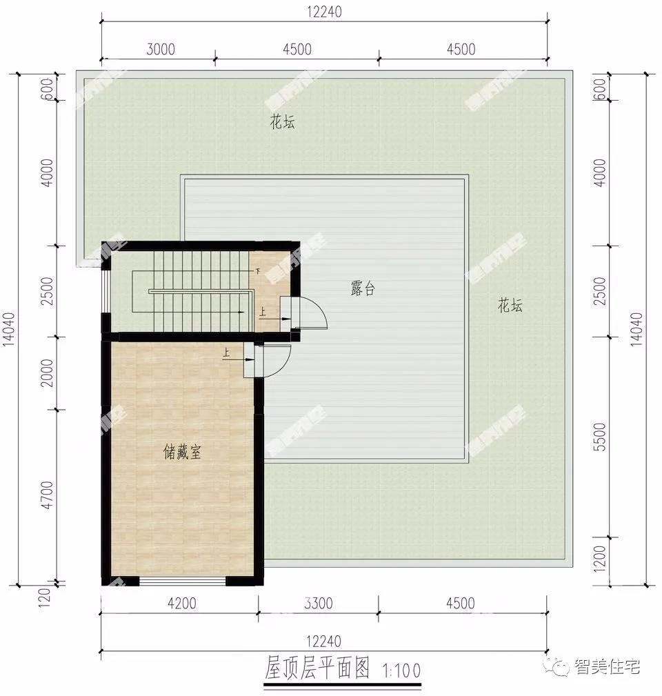 平屋頂設(shè)計的農(nóng)村別墅