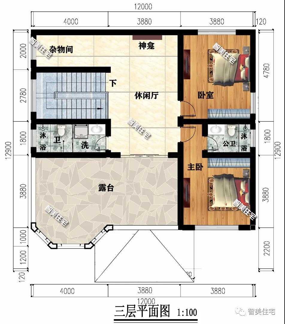 平屋頂設(shè)計的鄉(xiāng)村別墅